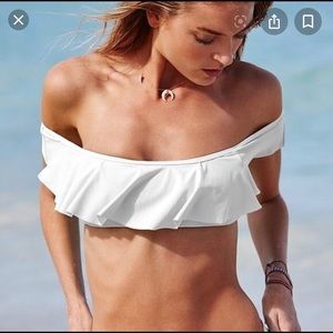 White Off the Shoulder Bikini Top
